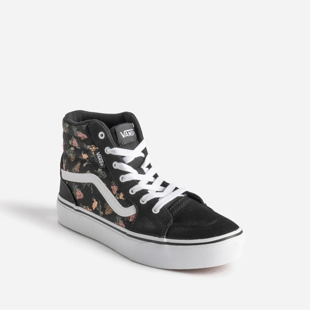 Vans Black Floral High-Top Sneakers